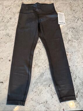 NWT - Lululemon athletica Matte Foil Wunder Train HR Tight in Black